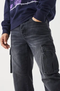 Jeans cargo lavés Relaxed Rigid