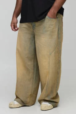 Jeans à coupe ample délavés avec appliqué étoile