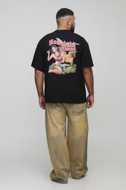 Jeans à coupe ample délavés avec appliqué étoile