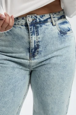Jean Sculptant Fessiers Taille Haute Plus, Jambe Large