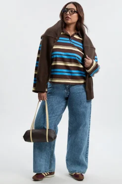 Jean sculptant pour fesses, taille haute grande taille, à jambes larges