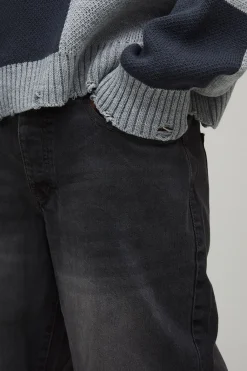 Jeans décontractés, rigides et délavés