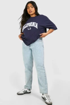 boohoo Jeans de Maman Acid Wash Clair Plus<Femme Denim|Jeans
