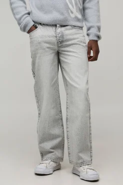 Jeans délavés à coupe décontractée