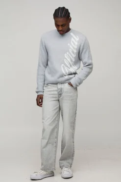 Jeans délavés à coupe décontractée