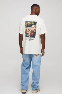 boohooMAN Jeans délavés à coupe décontractée, avec broderie florale<Homme Jeans Grande Taille|Denim