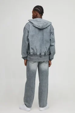 boohooMAN Jeans délavés Knee Dart à coupe décontractée<Homme Ensembles|Denim