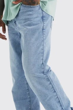 Jeans délavés rigides décontractés
