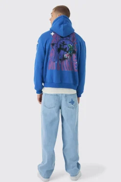 boohooMAN Jeans en denim à appliqué d'étoile, coupe décontractée et rigide<Homme Jeans Grande Taille|Denim