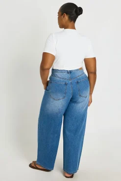 Jean Skater Ample Taille Mi-haute Grande Taille