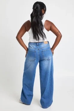 boohoo Jean Skater Grande Taille Taille Moyenne Coupe Ample<Femme Denim|Jeans