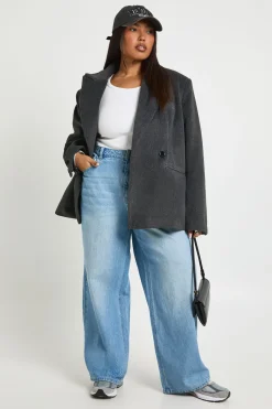 boohoo Jean Skater Taille Plus Coupe Ample Taille Moyenne<Femme Denim|Jeans