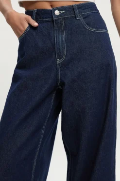 boohoo Jean skateur coupe ample à taille moyenne<Femme Denim|Jeans