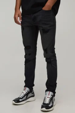 Jean Skinny Délavé Effet Usé