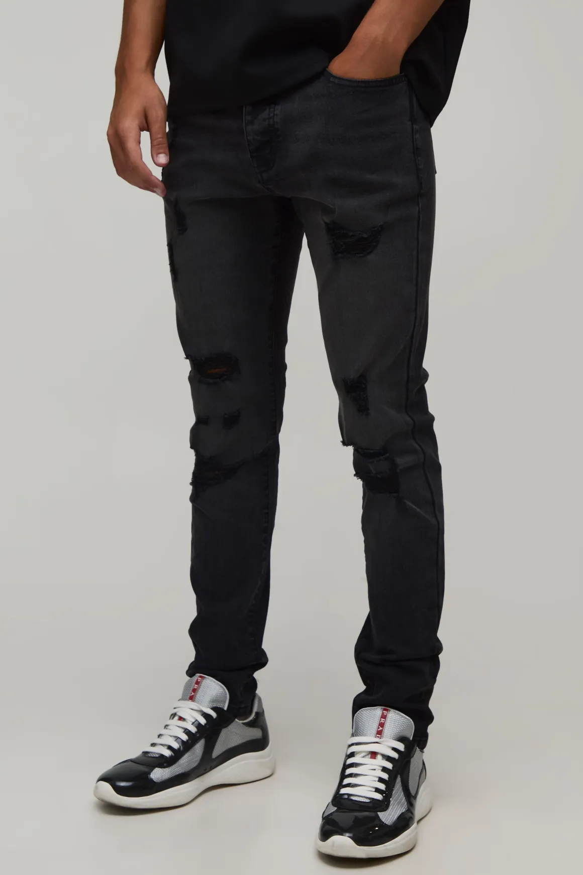 Jean Skinny Délavé Effet Usé
