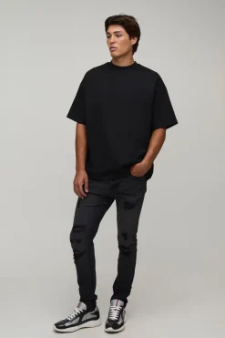Jean Skinny Délavé Effet Usé