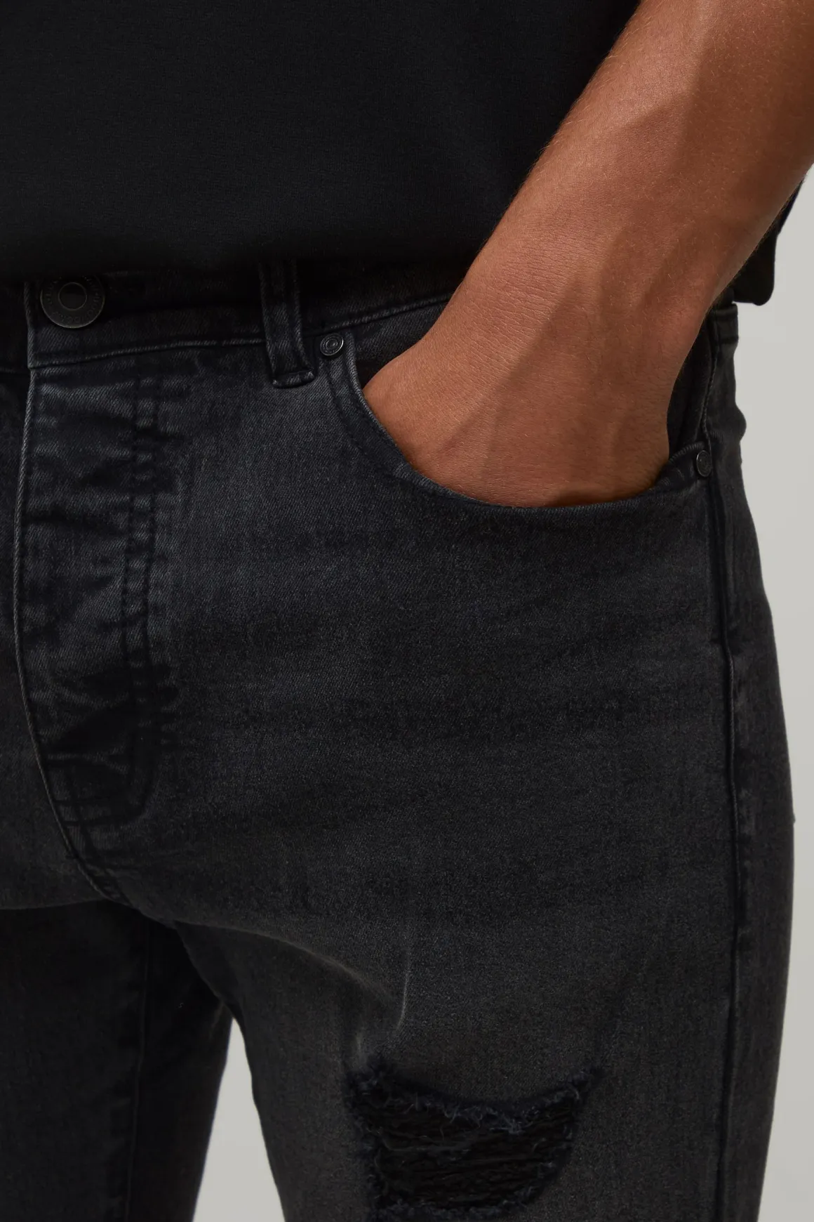 Jean Skinny Délavé Effet Usé