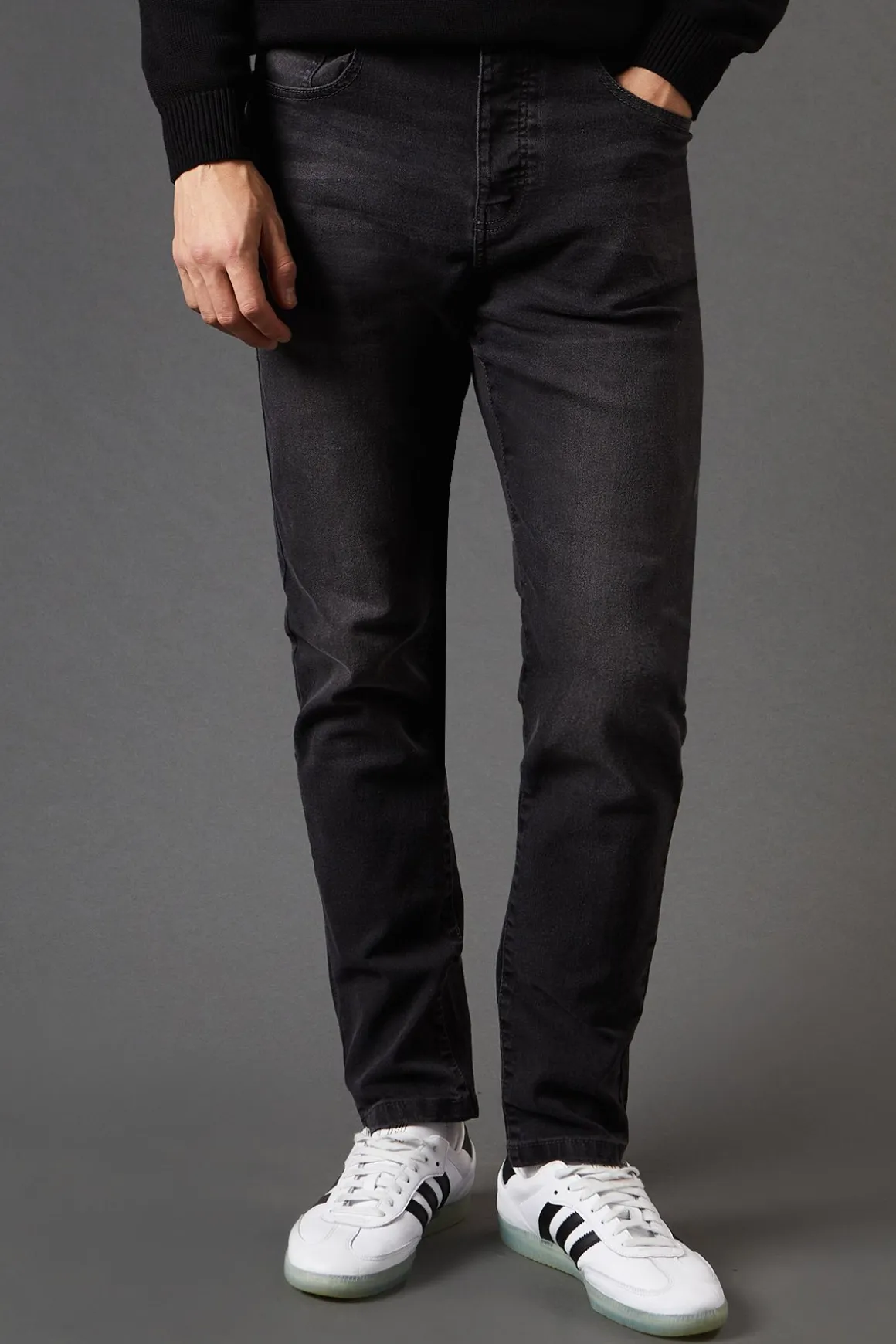 Jean Skinny Fit Délavé Noir