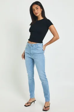 Jean Skinny Taille Haute Effet Synthétiquesh-up Petite Taille