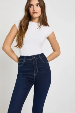 boohoo Jean Skinny Taille Haute Effet Synthétiquesh-Up<Femme Denim|Jeans