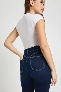 boohoo Jean Skinny Taille Haute Effet Synthétiquesh-Up<Femme Denim|Jeans