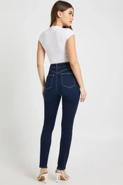 boohoo Jean Skinny Taille Haute Effet Synthétiquesh-Up<Femme Denim|Jeans