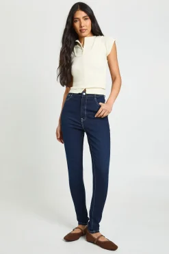 boohoo Jean Skinny Taille Haute Effet Synthétiquesh-Up Grande Taille<Femme Denim|Jeans