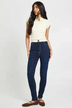 boohoo Jean Skinny Taille Haute Effet Synthétiquesh-Up Grande Taille<Femme Denim|Jeans