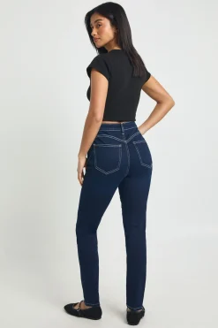 Jean Skinny Taille Haute Gainant Petite Taille