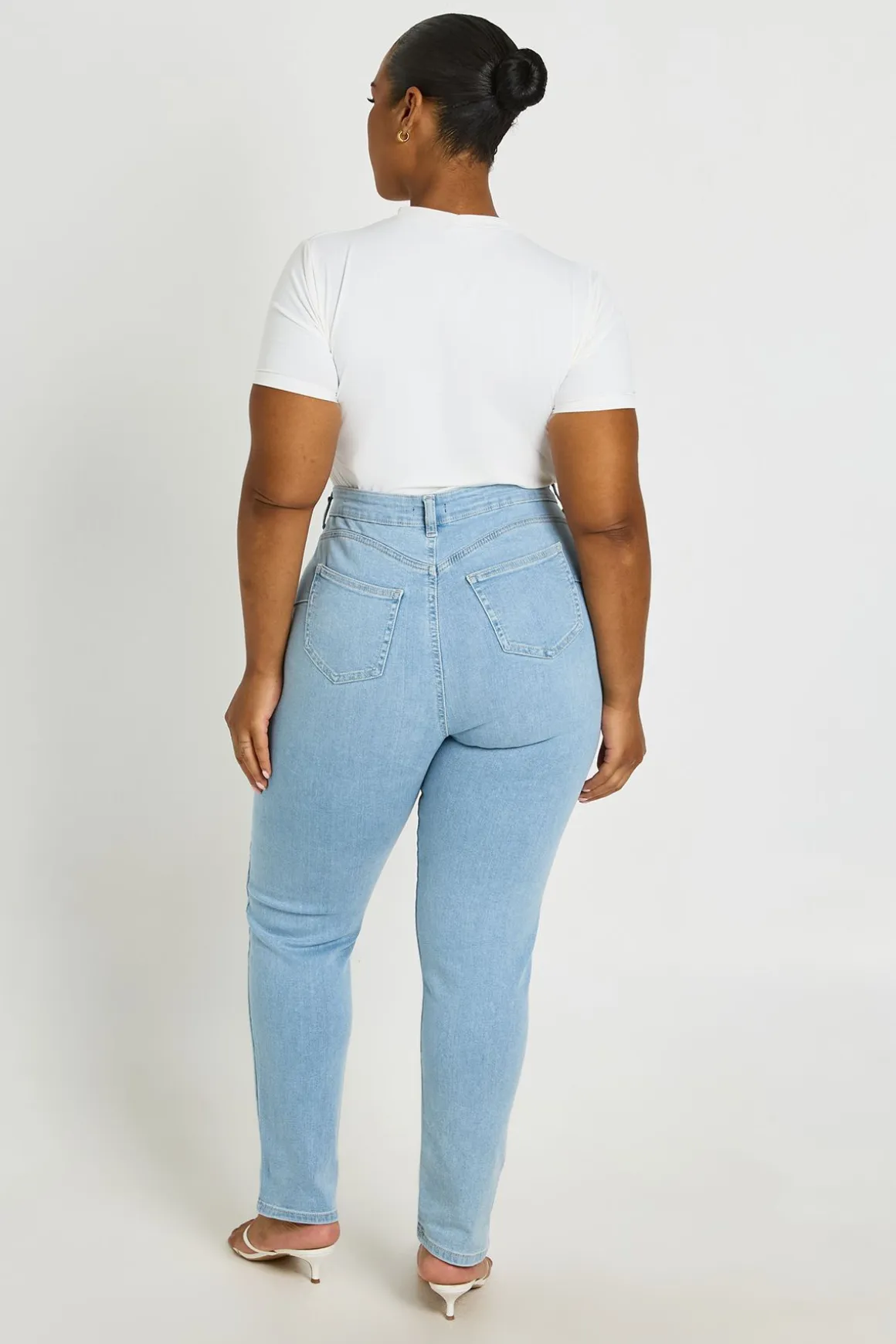 Jean Skinny Taille Haute Galbant Grande Taille