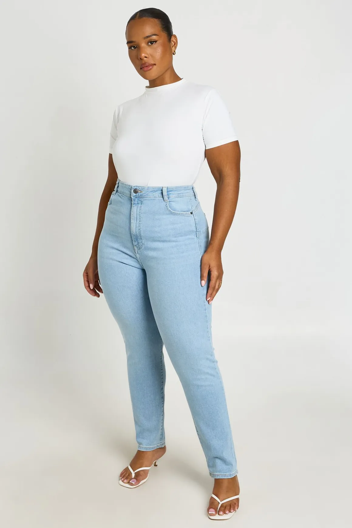 Jean Skinny Taille Haute Galbant Grande Taille