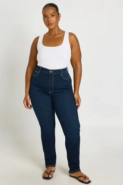 Jean Skinny Taille Haute Grande Taille Effet Synthétiquesh-up