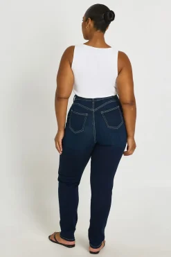 Jean Skinny Taille Haute Grande Taille Effet Synthétiquesh-up