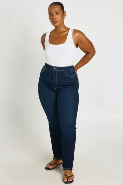 Jean Skinny Taille Haute Grande Taille Effet Synthétiquesh-up