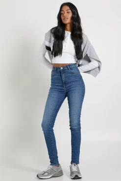 boohoo Jean Skinny Taille Haute Sculptant les Fesses<Femme Denim|Jeans