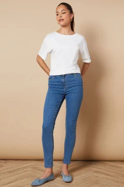 Jean Skinny Taille Moyenne Jade