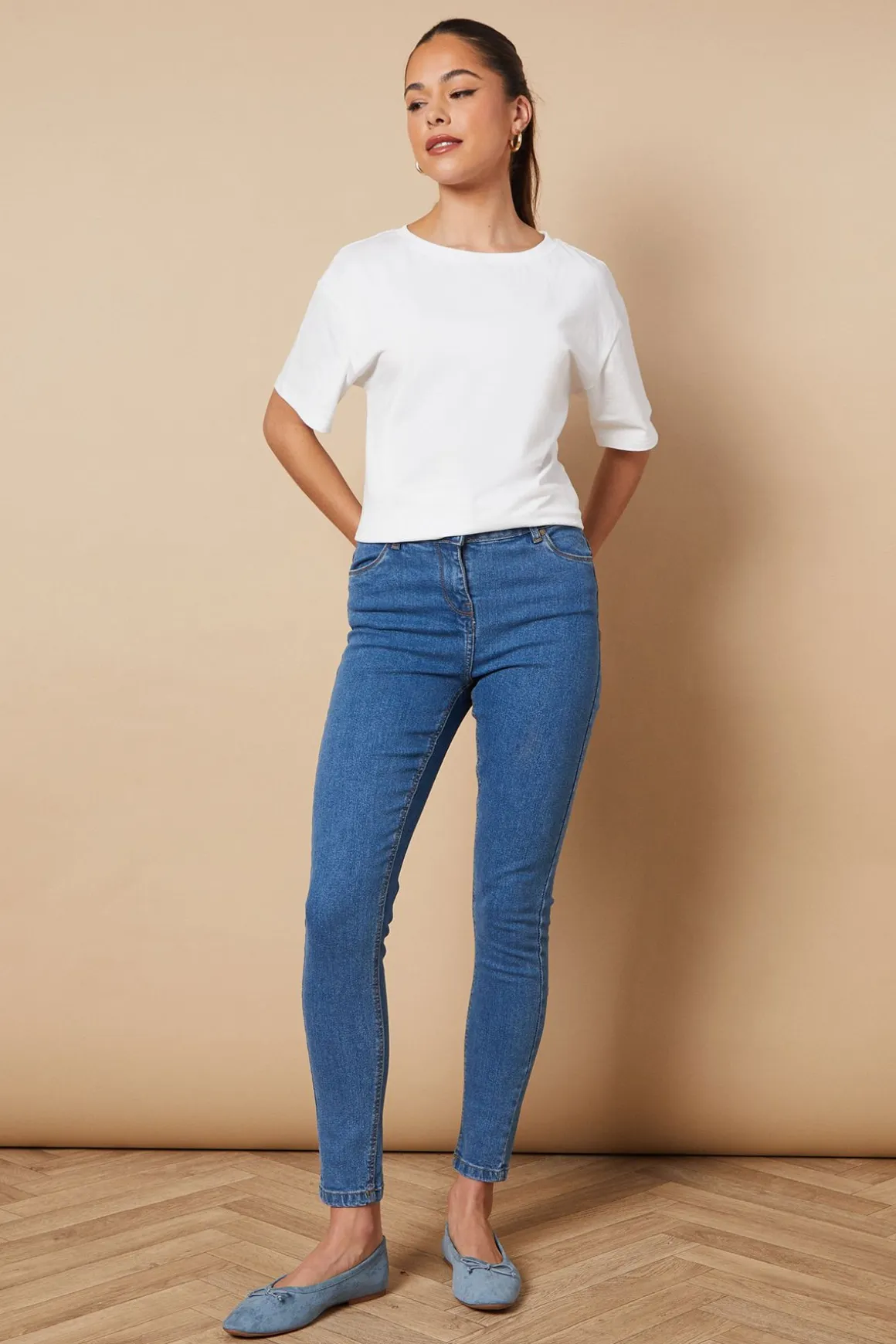 Jean Skinny Taille Moyenne Jade