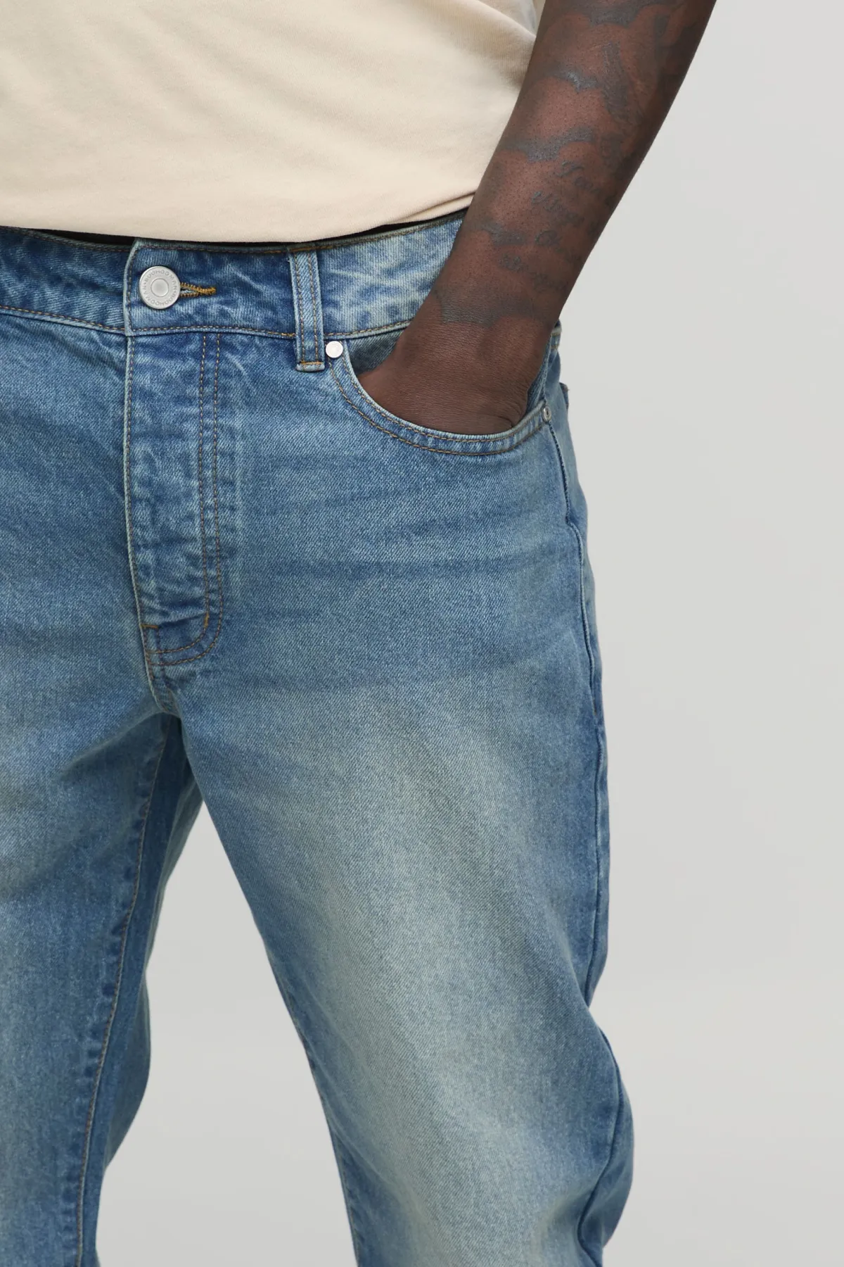 boohooMAN Jean Slim Basique Coupe Ajustée<Homme Jeans Grande Taille|Nouveautés Grande Taille