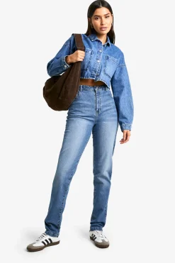 Jean Slim Basique Taille Haute Pour Grandes Tailles