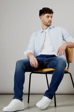 Burton Jean Slim Fit Stretch Délavage Foncé<Homme Denim|Denim