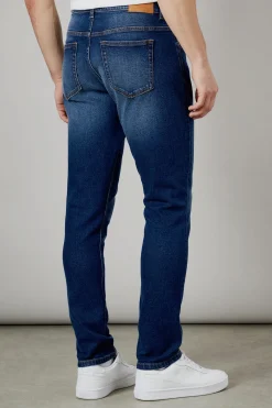 Burton Jean Slim Fit Stretch Délavage Foncé<Homme Denim|Denim