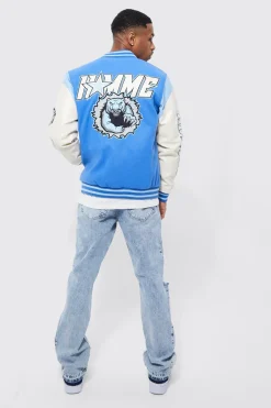 boohooMAN Jean slim flare lavé déchiré avec panneau d'entrejambe<Homme Denim|Denim