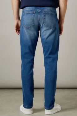 Burton Jean Slim Stretch Délavage Moyen<Homme Denim|Denim
