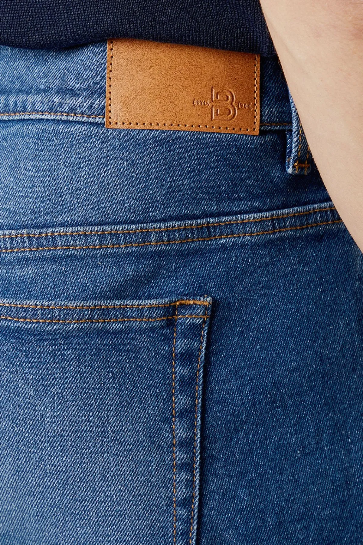 Burton Jean Slim Stretch Délavage Moyen<Homme Denim|Denim