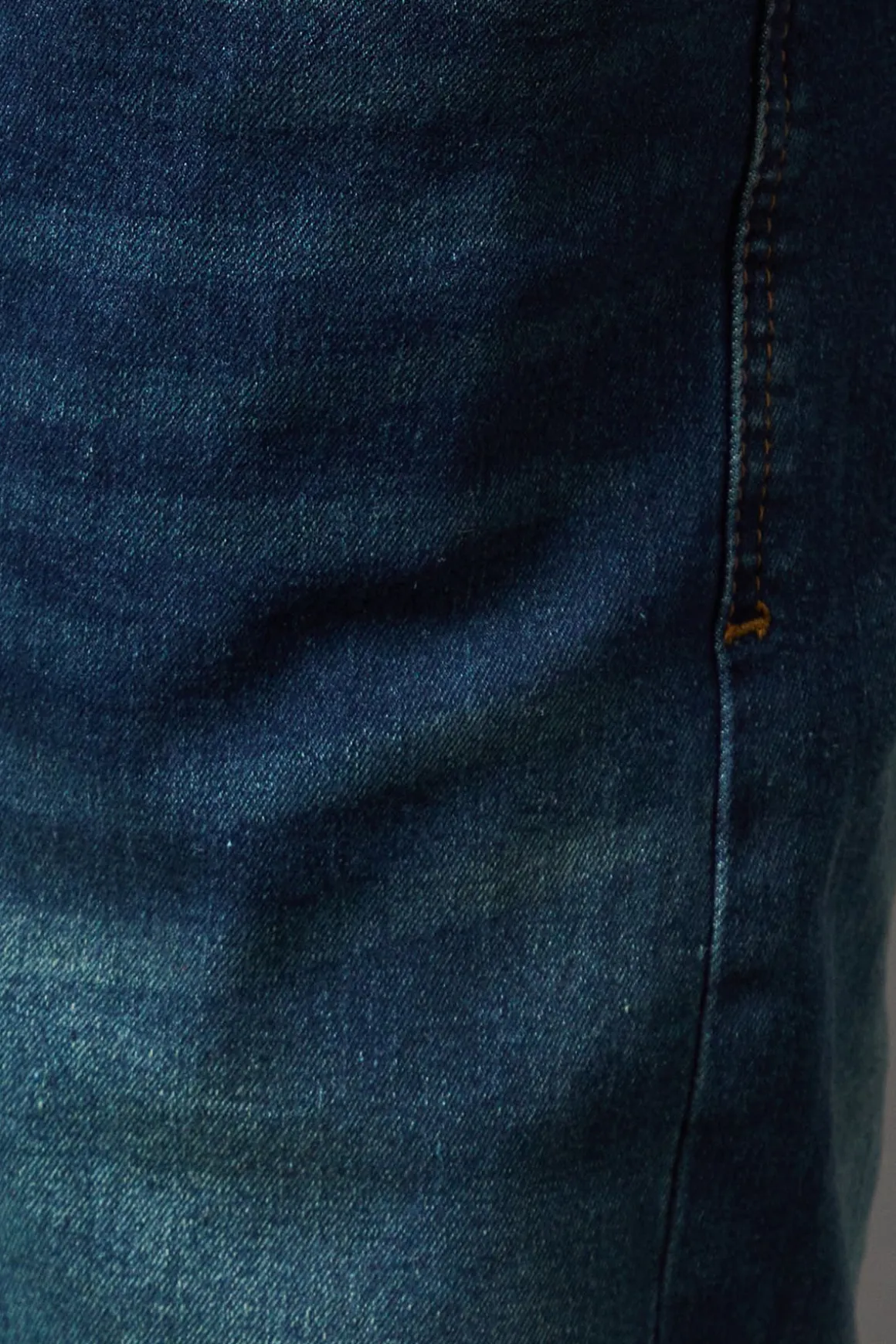 Jean Slim Stretch Délavage Vintage Foncé
