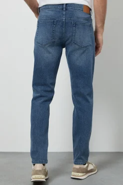 Jean Slim Stretch Délavage Vintage Clair