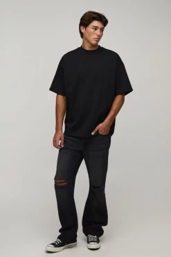 boohooMAN Jean Slim Évasé Déchiré Au Genou<Homme Denim|Denim