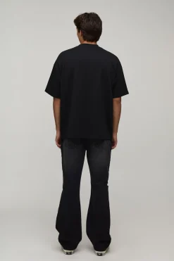 boohooMAN Jean Slim Évasé Déchiré Au Genou<Homme Denim|Denim