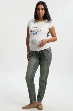 Jeans Maternité Basiques Taille Haute pour Maman