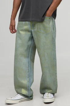 Jeans métallisés à coupe décontractée